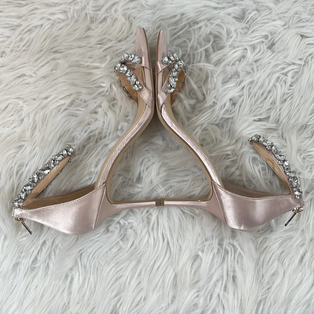 JEWEL BADGLEY MISCHKA Ankle Strap Evening Heel Shoe Size 9 - Picture 10 of 16